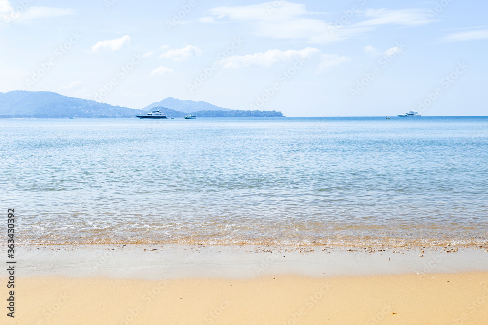 Peaceful beach in South of Thailand, summer and holiday destination, empty and clean beach, summer outdoor day light Peaceful beach in South of Thailand, summer and holiday destination, empty and clean beach, summer outdoor day light