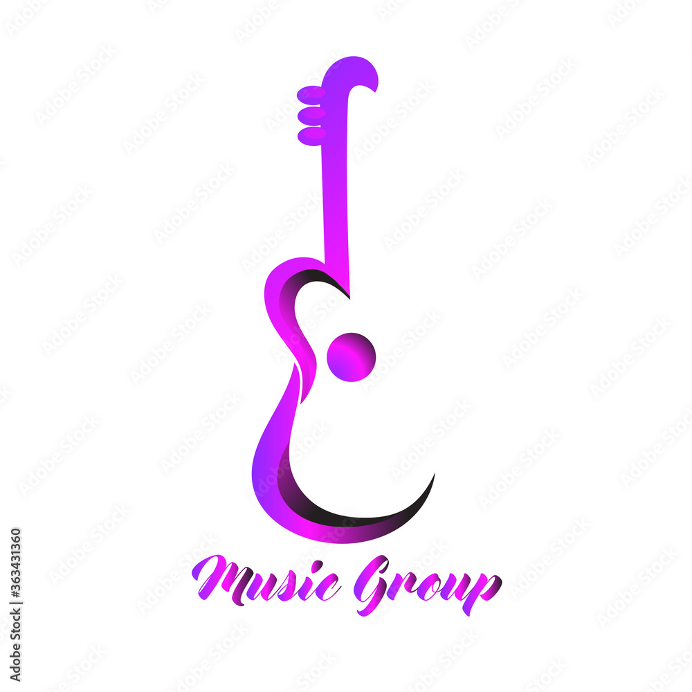Fototapeta premium Vector logo design Music in eps 10. Simple template and ready to use