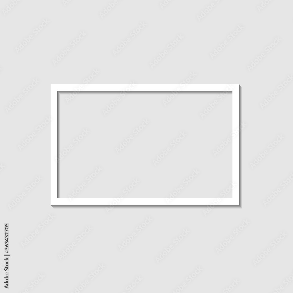 Set empty photo frame with shadows - stock vector.ilustration