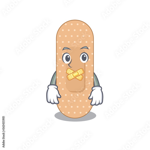 Standard bandage cartoon character style having strange silent face