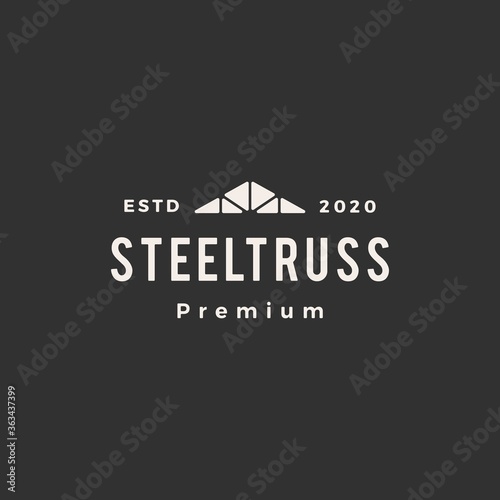 truss roof hipster vintage logo vector icon illustration