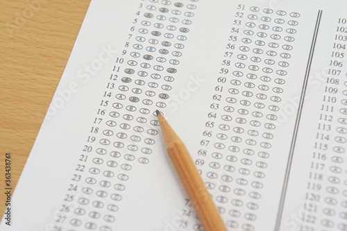 marked optical answer sheet