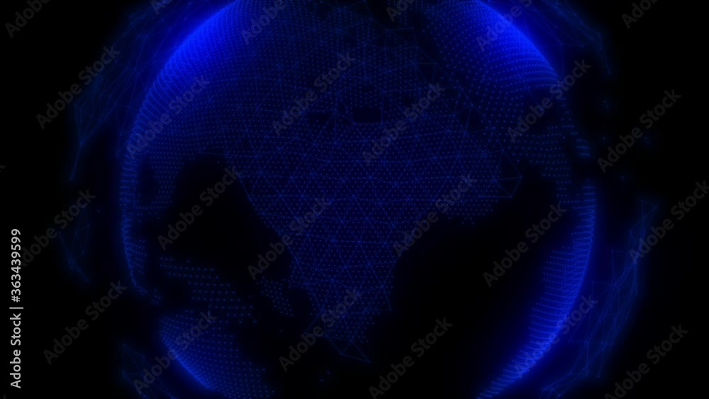 Head Up Display Motion Element of blue spinning Holographic Earth Head Up Display Motion Element of blue spinning Holographic Earth