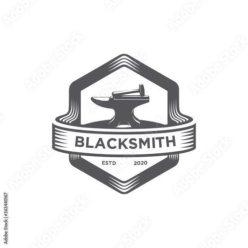 blacksmith emblem silhouette logo