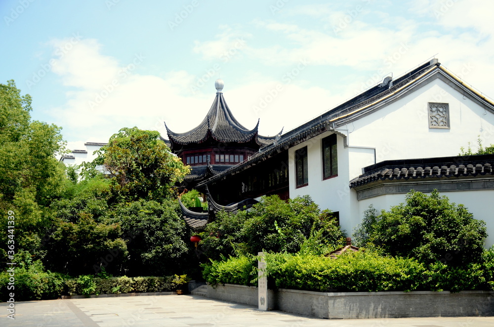 Suzhou, China-August 2, 2019: Chinese Traditional House. 