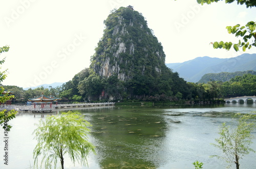 Nature landscape. Landscapes, mountains around Seven-star Crags Scenic Area at Zhaoqing, China. photo