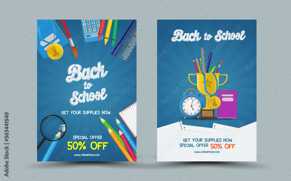 Naklejka premium welcome back to school. ready to study