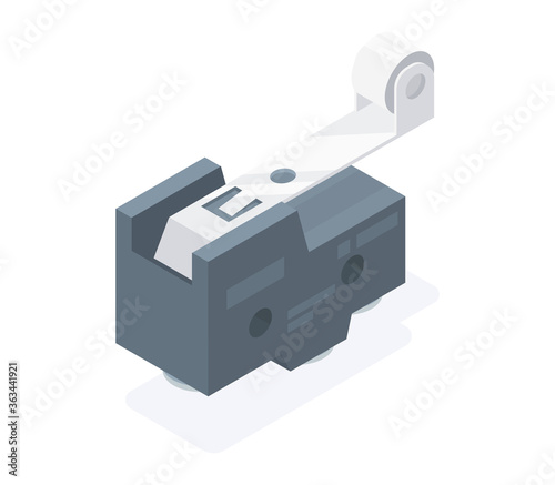 limit switch isometric industry vector