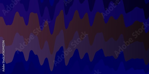 Dark Blue, Red vector pattern with curves. Bright sample with colorful bent lines, shapes. Template for cellphones.