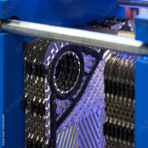 Image of an aluminum heat exchanger.