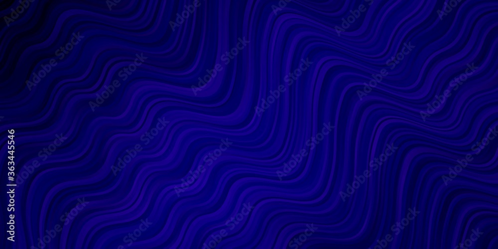 Dark Purple vector texture with wry lines. Abstract gradient illustration with wry lines. Pattern for commercials, ads.