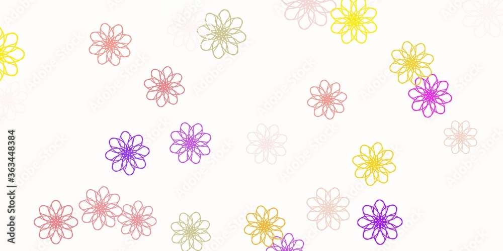 Light Blue, Yellow vector natural backdrop with flowers. Light Blue, Yellow vector natural backdrop with flowers.