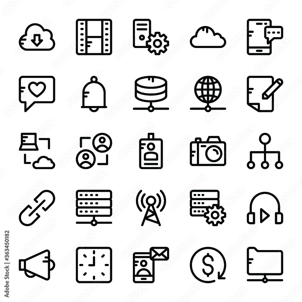 Network and Communication Vector Icons 2