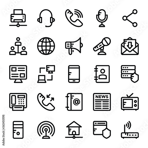 Network and Communication Vector Icons 1