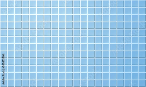 Blue bathroom or kitchen tile wall. Ceramic tiled floor or swimming pool