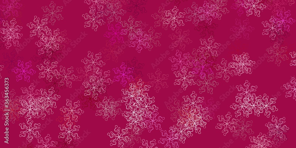 Light pink vector doodle background with flowers. Light pink vector doodle background with flowers.