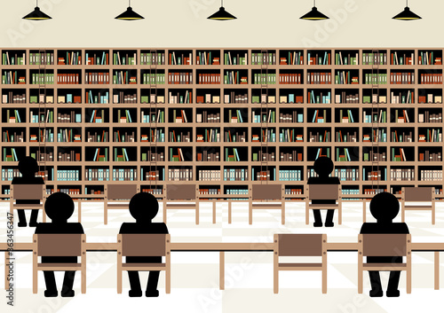 人物ピクトグラム　図書室