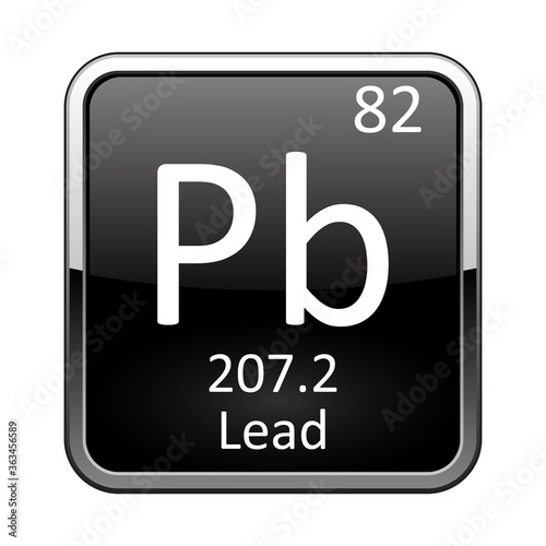 The periodic table element Lead. Vector illustration
