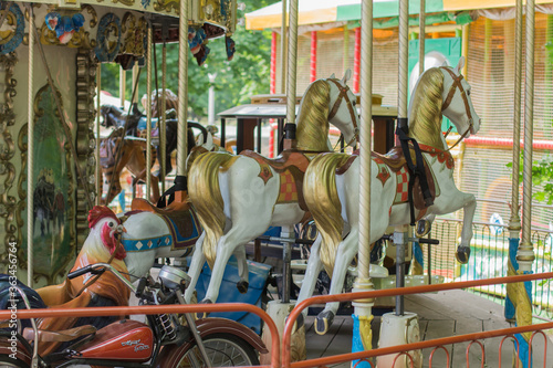 children's carousel in the park