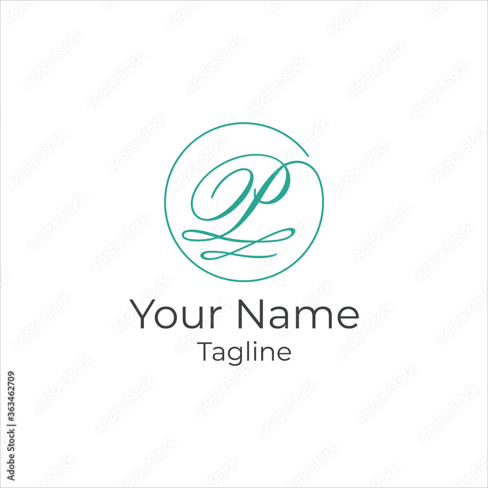 Luxury Letter P Initial Circle Logo Design Luxury Letter P Initial Circle Logo Design