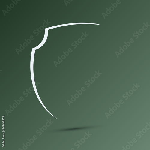 Protect guard shield plain line concept. Outline badge. Safety icon set. Privacy banner kit. Security label. Flat style sticker symbol shape. Safeguard simple sign. linear pictogram