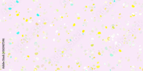 Light multicolor vector background with random forms.