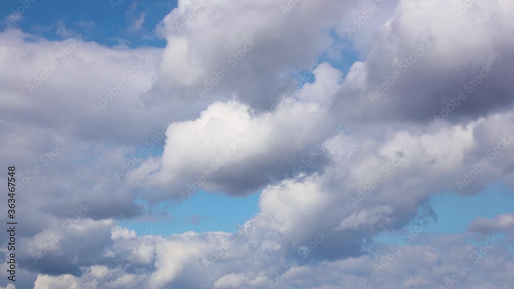 Timelapse shooting white clouds moving fast in the blue sky Timelapse shooting white clouds moving fast in the blue sky