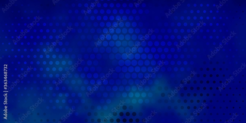 Dark BLUE vector layout with circles. Abstract illustration with colorful spots in nature style. Pattern for booklets, leaflets.