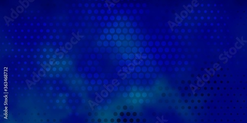 Dark BLUE vector layout with circles. Abstract illustration with colorful spots in nature style. Pattern for booklets, leaflets.
