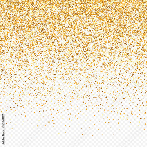 Yellow Dot Golden Transparent Background. Luxury 
