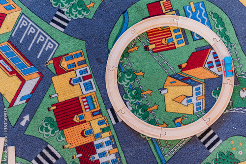  seamless pattern. A lot of cars on a summer forest roads.