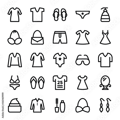 Fashion and Clothes Vector Icons 5