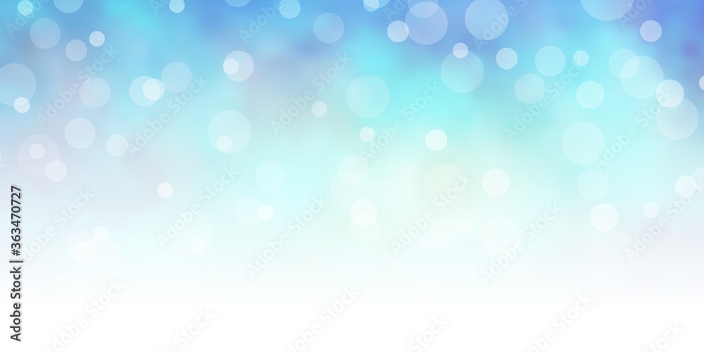 Light BLUE vector layout with circles. Abstract decorative design in gradient style with bubbles. New template for your brand book. Light BLUE vector layout with circles. Abstract decorative design in gradient style with bubbles. New template for your brand book.