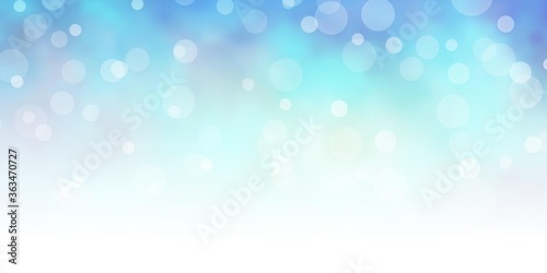 Light BLUE vector layout with circles. Abstract decorative design in gradient style with bubbles. New template for your brand book.