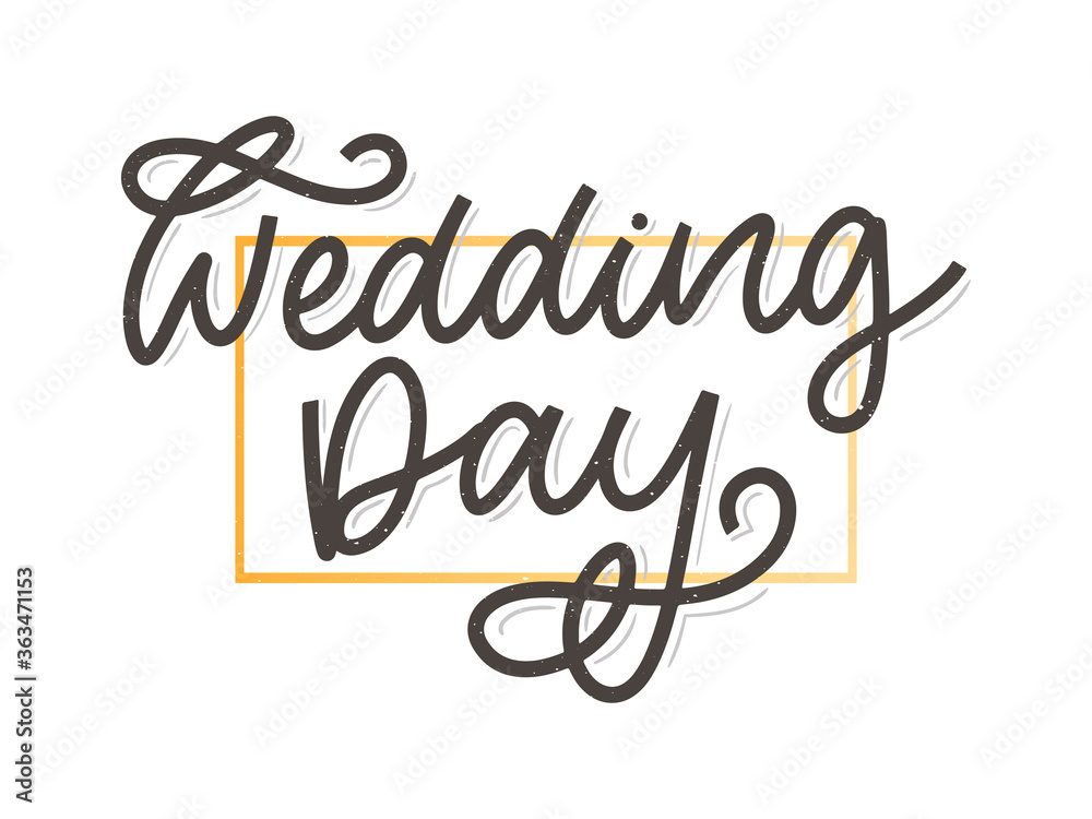 wedding hand lettering sign calligraphy text brush slogan