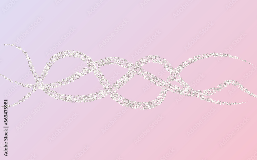 Silver Splash Happy Pink Background. Isolated 
