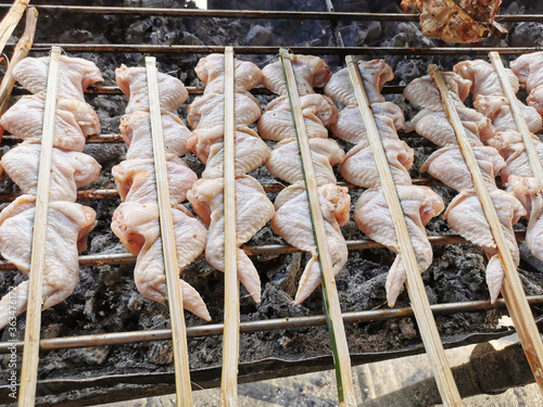 Grilled chicken Street food in Thailand
