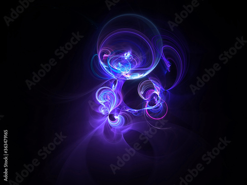 abstract fractal background with light effect