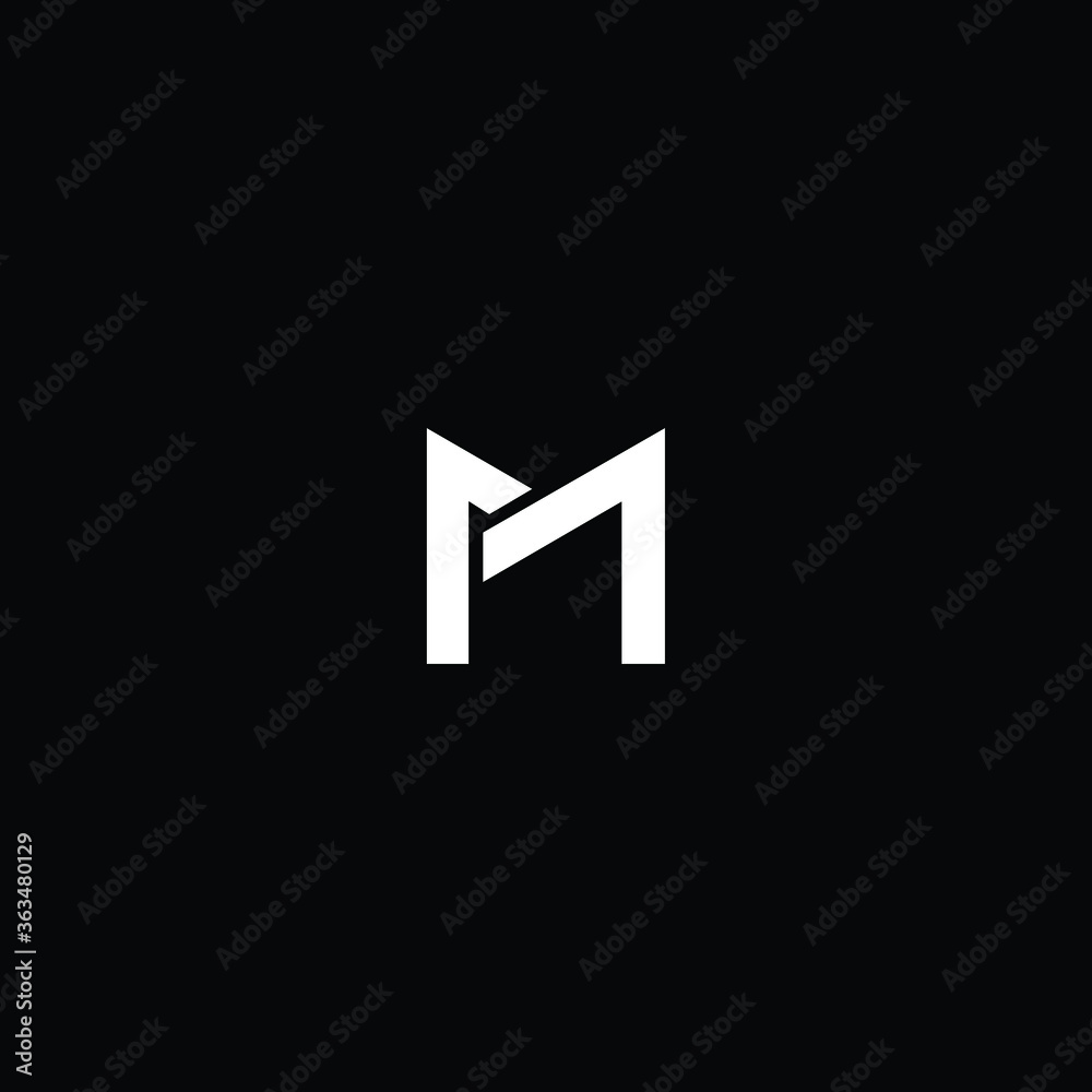Minimal elegant monogram art logo. Outstanding professional trendy awesome artistic M MP PM initial based Alphabet icon logo. Premium Business logo white color on black background Minimal elegant monogram art logo. Outstanding professional trendy awesome artistic M MP PM initial based Alphabet icon logo. Premium Business logo white color on black background