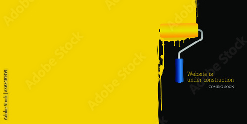 paint roller and brush