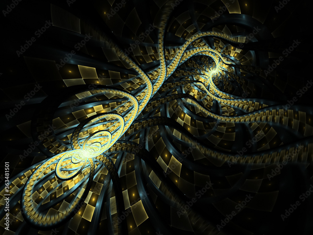 Obraz premium abstract modern background with fractal shapes