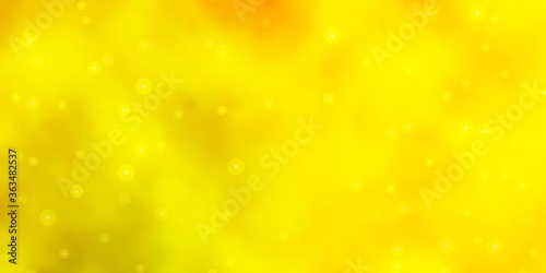 Light Green, Yellow vector background with colorful stars. Colorful illustration with abstract gradient stars. Pattern for new year ad, booklets.