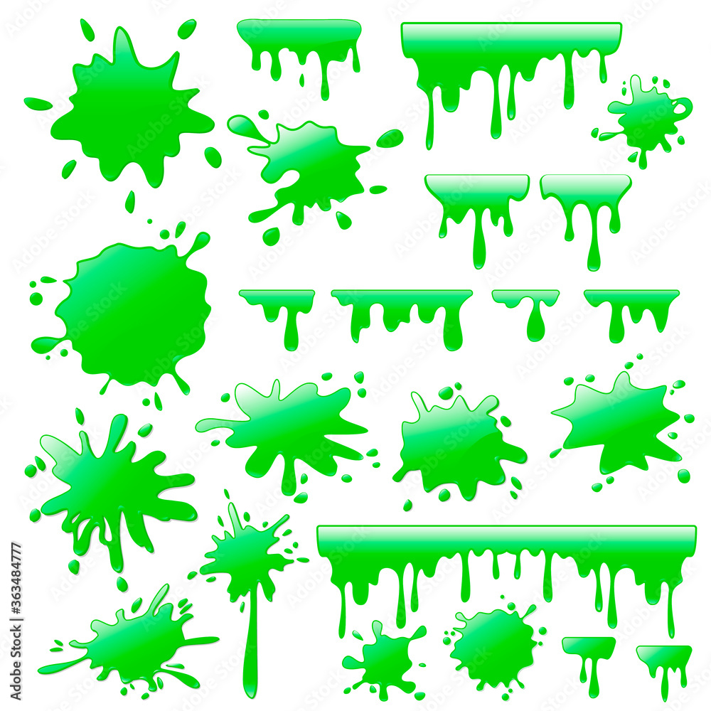 Collection of blots, splashes Collection of blots, splashes