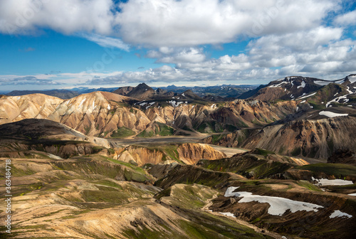 Volcanic mountains of Landmannalaugar in Fjallabak Nature Reserve. Iceland