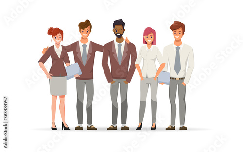 Business people in office organization.  Businessman and businesswoman and freelance job character.