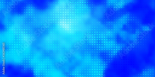 Light BLUE vector backdrop with dots. Abstract decorative design in gradient style with bubbles. Pattern for booklets, leaflets.
