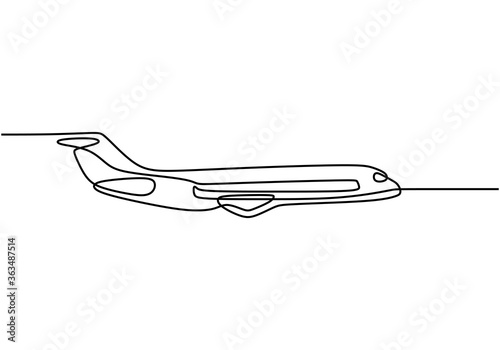 Airplane continuous one lin...