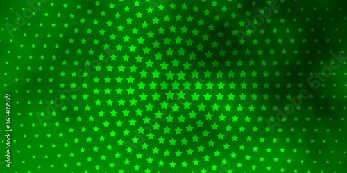 Light Green vector pattern with abstract stars. Colorful illustration in abstract style with gradient stars. Pattern for new year ad, booklets.