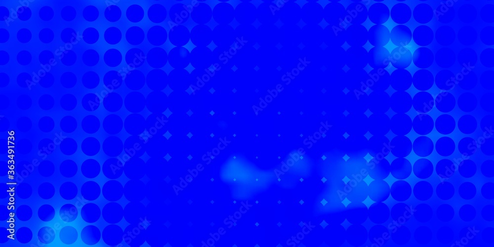 Light BLUE vector background with bubbles. Abstract colorful disks on simple gradient background. Pattern for wallpapers, curtains.