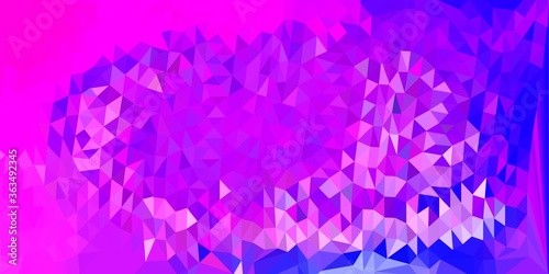 Light pink, blue vector geometric polygonal wallpaper.
